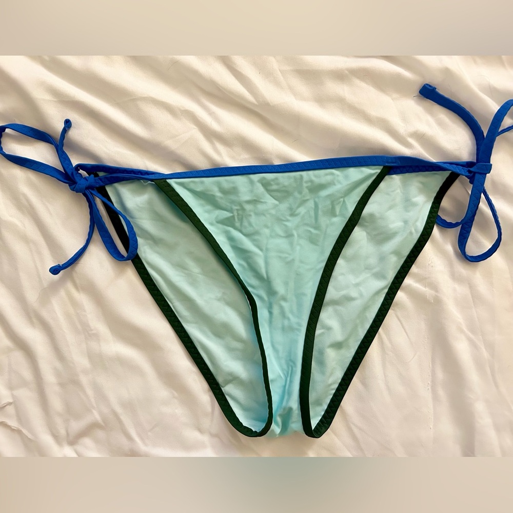 American Eagle Aerie Cheeky Bikini Bottom Color block Size Large